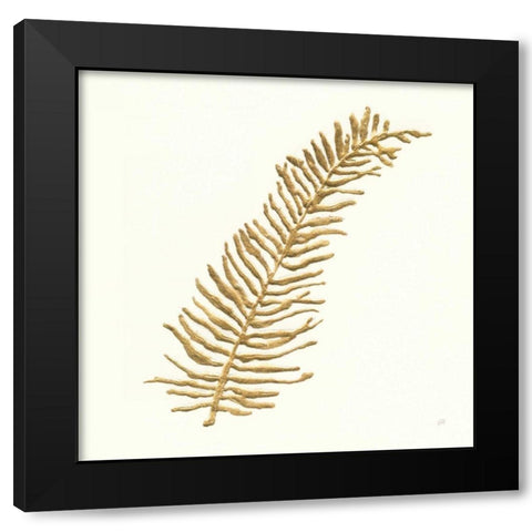 Gilded Fern I Black Modern Wood Framed Art Print by Paschke, Chris