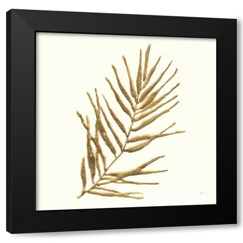 Gilded Palm I Black Modern Wood Framed Art Print with Double Matting by Paschke, Chris