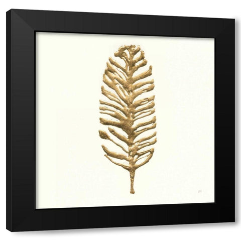 Gilded Palm III Black Modern Wood Framed Art Print with Double Matting by Paschke, Chris