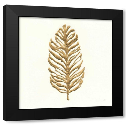 Gilded Palm IV Black Modern Wood Framed Art Print by Paschke, Chris