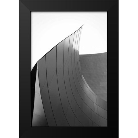 Skyscraper II BW Black Modern Wood Framed Art Print by Aledanda