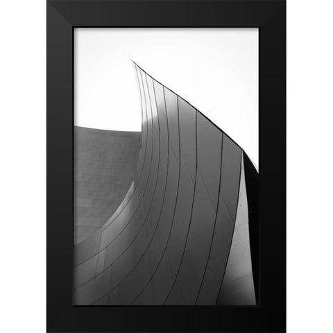 Skyscraper II BW Flipped Black Modern Wood Framed Art Print by Aledanda