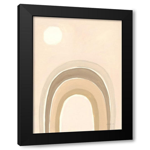 Pastel Arch I Black Modern Wood Framed Art Print with Double Matting by Nai, Danhui