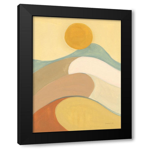 Mirage I Black Modern Wood Framed Art Print with Double Matting by Nai, Danhui