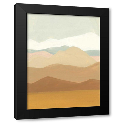 Mirage II Black Modern Wood Framed Art Print by Nai, Danhui