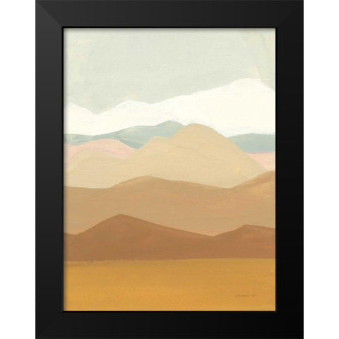 Mirage II Black Modern Wood Framed Art Print by Nai, Danhui