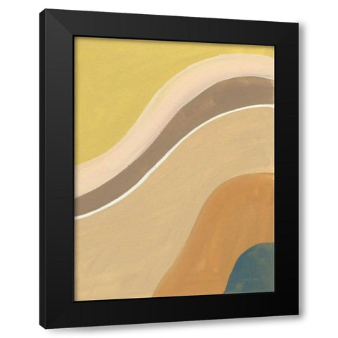 Flowing II Black Modern Wood Framed Art Print by Nai, Danhui