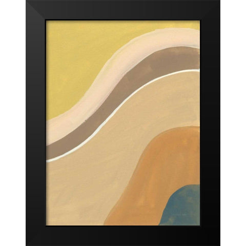 Flowing II Black Modern Wood Framed Art Print by Nai, Danhui