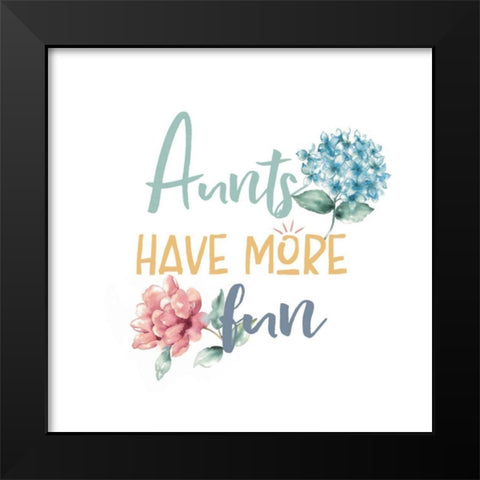 Bloom Aunt Inspiration II Black Modern Wood Framed Art Print by Wild Apple Portfolio