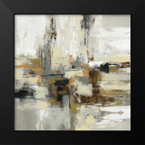 Lava and Steam Black Modern Wood Framed Art Print by Vassileva, Silvia