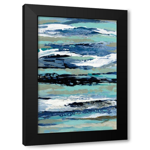 Coastal Sea Foam I Black Modern Wood Framed Art Print with Double Matting by Vassileva, Silvia