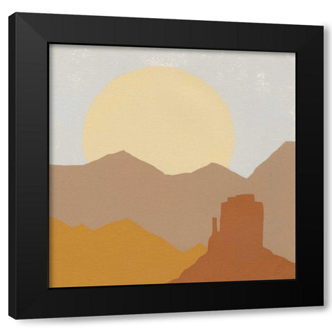 Desert Sun I Black Modern Wood Framed Art Print by Hershey, Moira