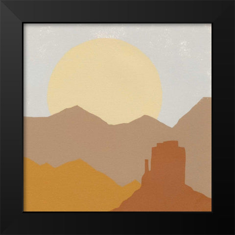 Desert Sun I Black Modern Wood Framed Art Print by Hershey, Moira