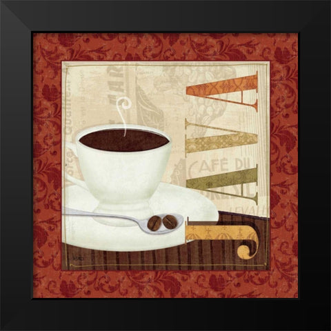 Coffee Cup I Black Modern Wood Framed Art Print by Charron, Veronique