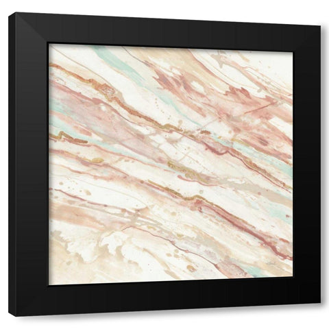 Copper Dreams Mint Black Modern Wood Framed Art Print by Hristova, Albena