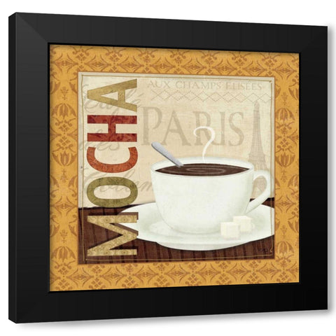 Coffee Cup II Black Modern Wood Framed Art Print by Charron, Veronique