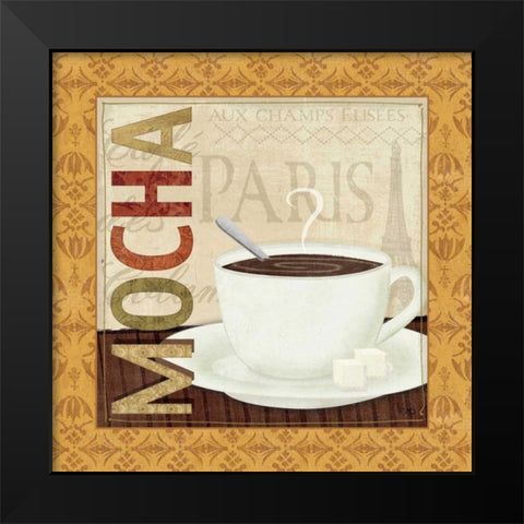 Coffee Cup II Black Modern Wood Framed Art Print by Charron, Veronique