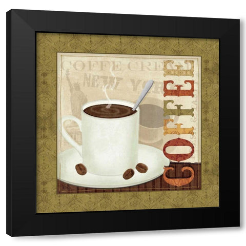 Coffee Cup III Black Modern Wood Framed Art Print by Charron, Veronique