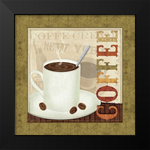 Coffee Cup III Black Modern Wood Framed Art Print by Charron, Veronique