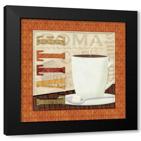 Coffee Cup IV Black Modern Wood Framed Art Print by Charron, Veronique