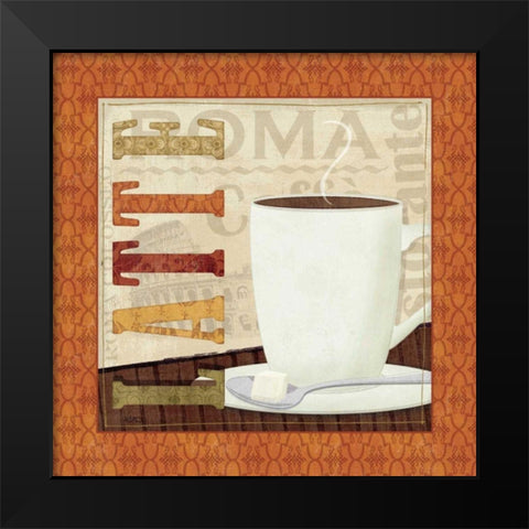 Coffee Cup IV Black Modern Wood Framed Art Print by Charron, Veronique