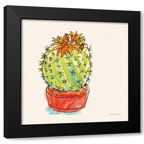 Cacti Garden II Black Modern Wood Framed Art Print by Miller, Sara Zieve
