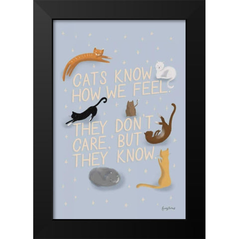 Ode to Cats Black Modern Wood Framed Art Print by Thorns, Becky