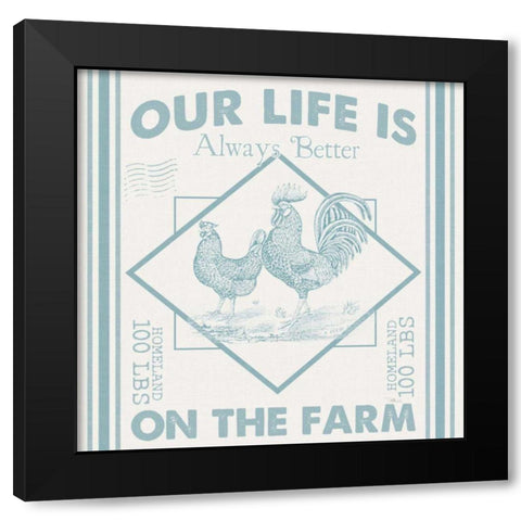 Vintage Farmhouse III Black Modern Wood Framed Art Print by Pela Studio
