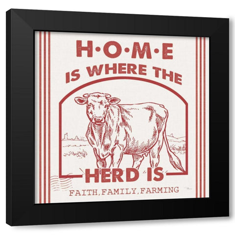 Vintage Farmhouse IV Black Modern Wood Framed Art Print by Pela Studio