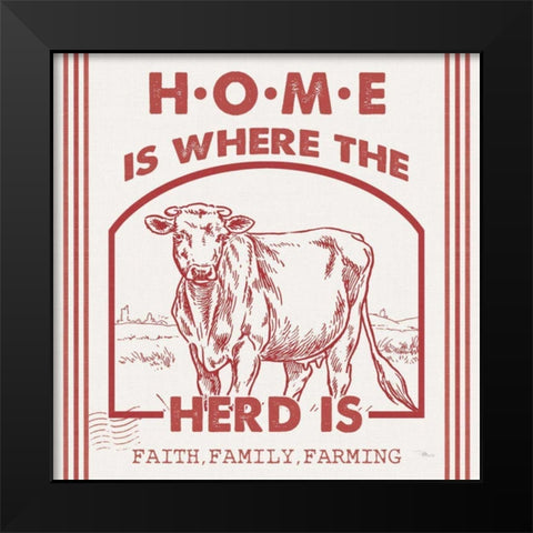 Vintage Farmhouse IV Black Modern Wood Framed Art Print by Pela Studio