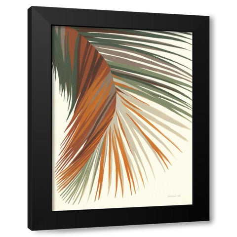 Retro Big Leaf II Black Modern Wood Framed Art Print with Double Matting by Nai, Danhui