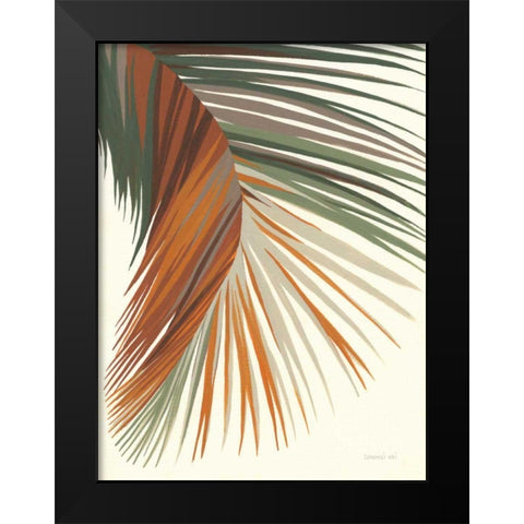 Retro Big Leaf II Black Modern Wood Framed Art Print by Nai, Danhui