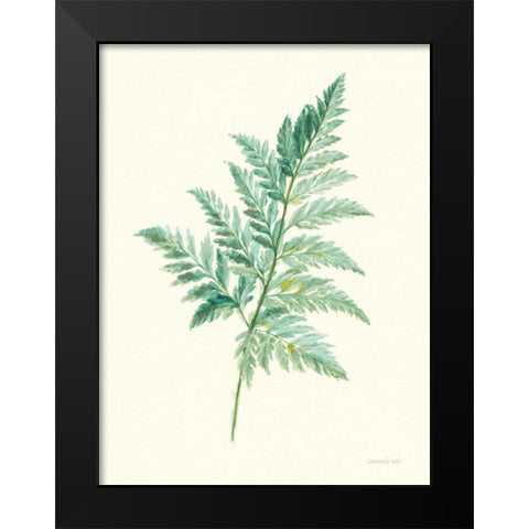 Leaf Study I Black Modern Wood Framed Art Print by Nai, Danhui