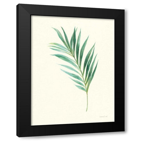 Leaf Study II Black Modern Wood Framed Art Print with Double Matting by Nai, Danhui