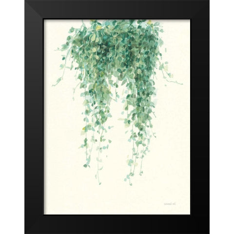 Trailing Vines I Black Modern Wood Framed Art Print by Nai, Danhui