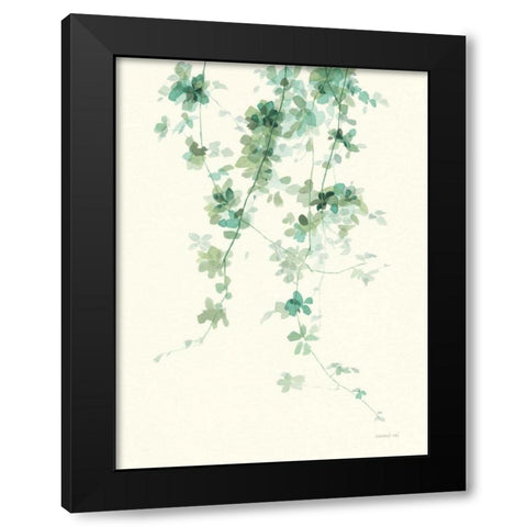 Trailing Vines II Black Modern Wood Framed Art Print by Nai, Danhui