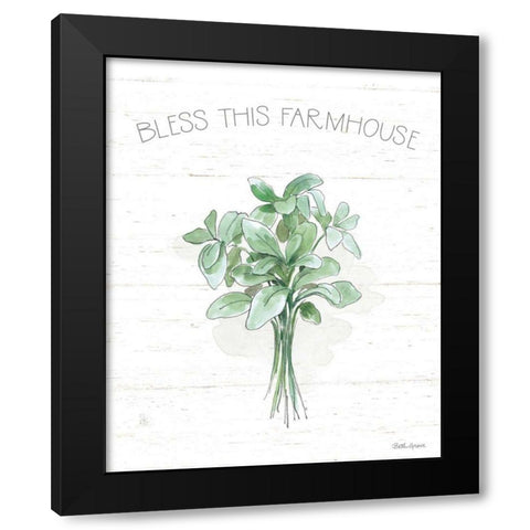Farmhouse Cotton VI Sage Black Modern Wood Framed Art Print with Double Matting by Grove, Beth