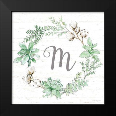 Farmhouse Cotton X Sage Black Modern Wood Framed Art Print by Grove, Beth