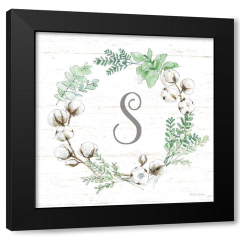 Farmhouse Cotton XI Sage Black Modern Wood Framed Art Print by Grove, Beth