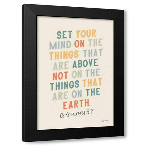 Bible Saying II Black Modern Wood Framed Art Print with Double Matting by Thorns, Becky