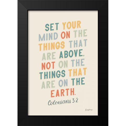 Bible Saying II Black Modern Wood Framed Art Print by Thorns, Becky