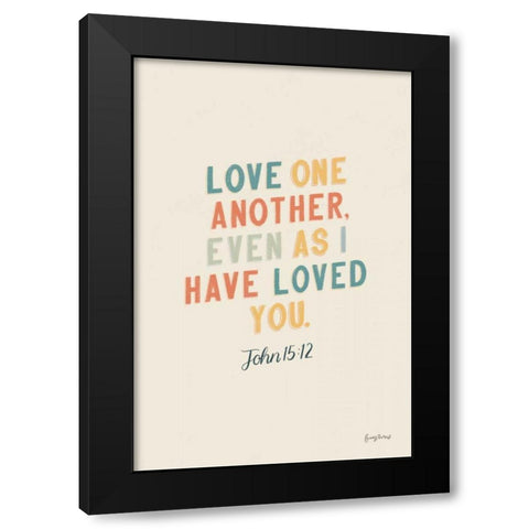 Bible Saying III Black Modern Wood Framed Art Print with Double Matting by Thorns, Becky