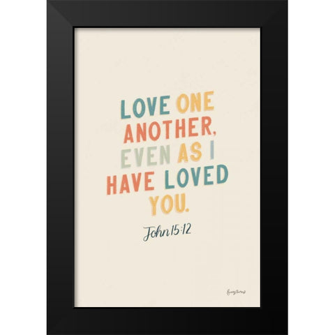 Bible Saying III Black Modern Wood Framed Art Print by Thorns, Becky