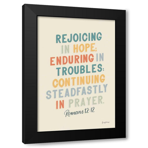 Bible Saying VI Black Modern Wood Framed Art Print by Thorns, Becky