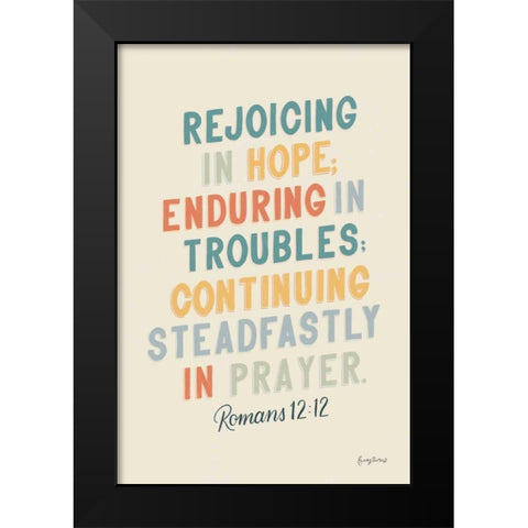 Bible Saying VI Black Modern Wood Framed Art Print by Thorns, Becky