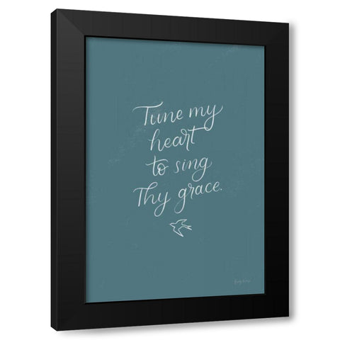 Sunday Hymn II Black Modern Wood Framed Art Print by Thorns, Becky