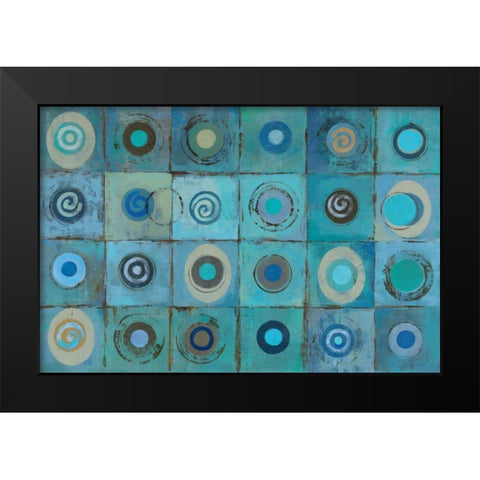 Underwater Mosaic Black Modern Wood Framed Art Print by Vassileva, Silvia