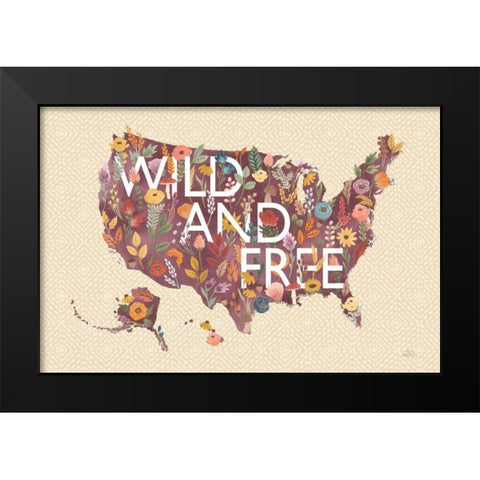 Harvest Garden USA Black Modern Wood Framed Art Print by Marshall, Laura