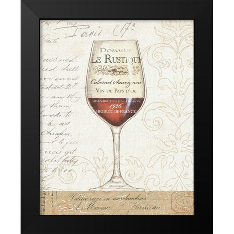 Wine By the Glass I Black Modern Wood Framed Art Print by Brissonnet, Daphne