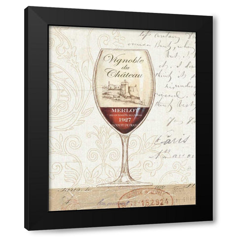 Wine by the Glass II Black Modern Wood Framed Art Print with Double Matting by Brissonnet, Daphne